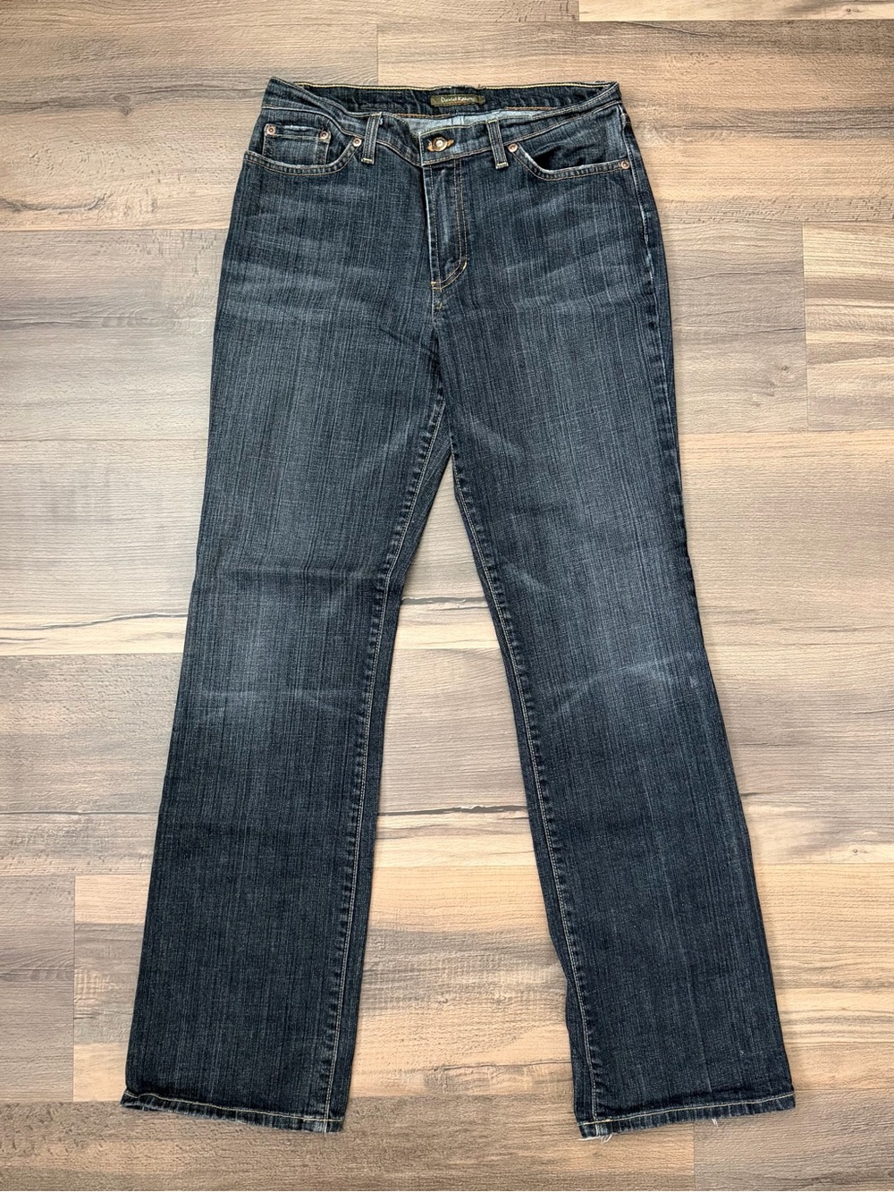David Kahn Lauren Slight Bootcut Straight Leg Jeans - Dark Indigo - Size 10